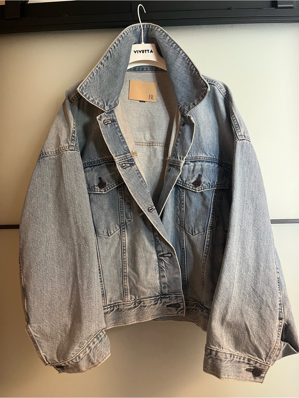 BR 90s style denim trucker jacket NWOT